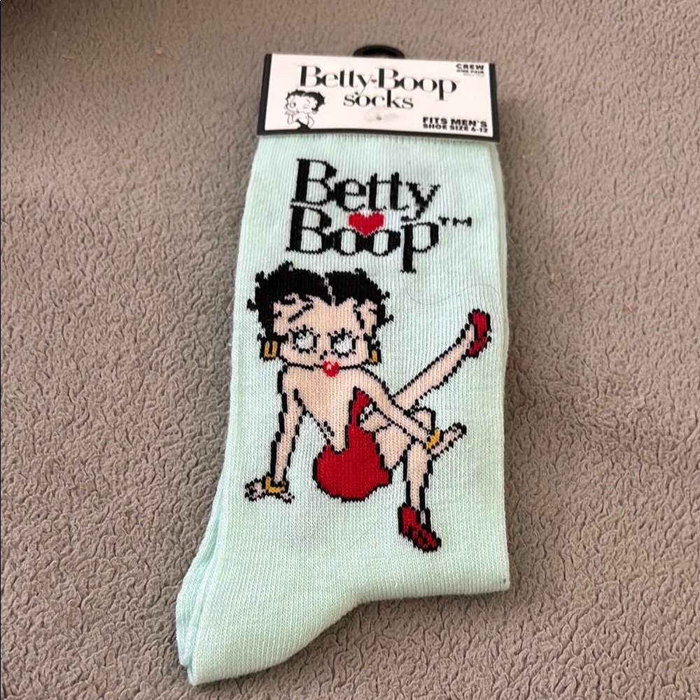 Green Betty Boop fun socks
